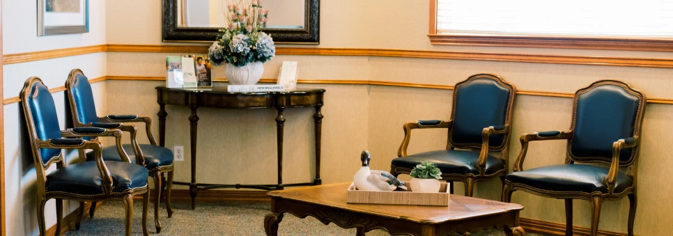 Comfortable living room area at Great Oaks Dentistry in New Braunfels